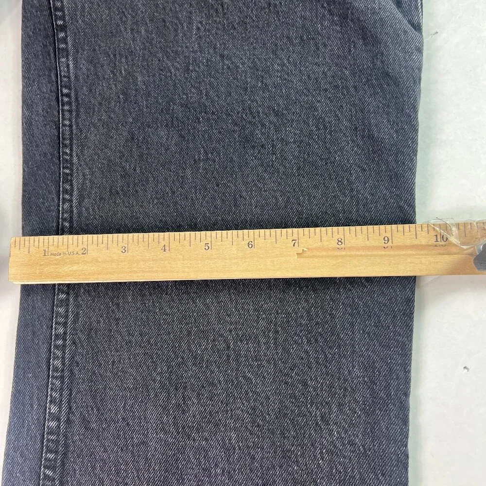 Abercrombie Fitch Jeans Women's 28x30* Low Rise Baggy Black Faded Denim Tag 25R - Picture 13 of 16